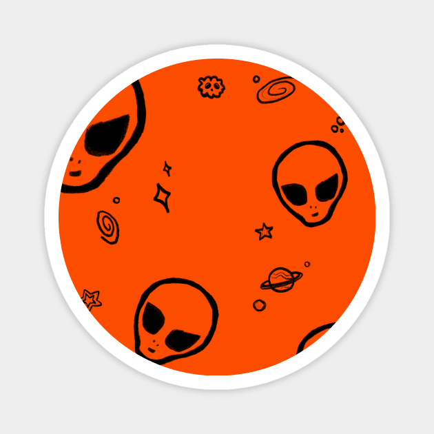 Hello Alien Magnet by Werewolf.Design